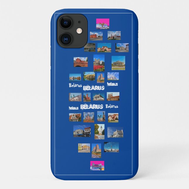 Belarus Architecture Cities Collage iPhone 11 Case (Back)