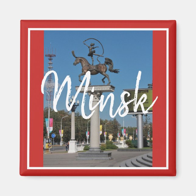 Belarus Architecture Minsk City View Magnet (Front)