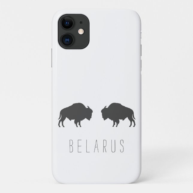 Belarus Belarusian Bison Зубр Беларусь Minimalism Case-Mate iPhone Case (Back)