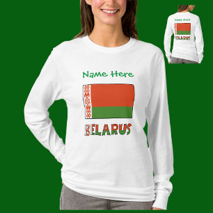 Belarus Belarusian Flag Green Personalised T-Shirt