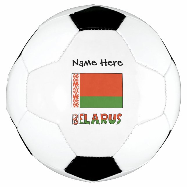 Belarus Belarusian Flag Personalised  Football (Front)