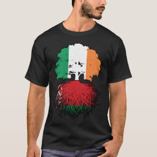 Belarus Belarusian Irish Ireland Tree Roots Flag T-Shirt