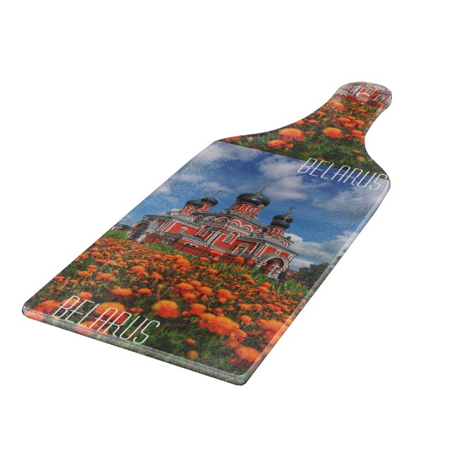 Belarus Borisov City Church Architecture Cutting Board (Corner)