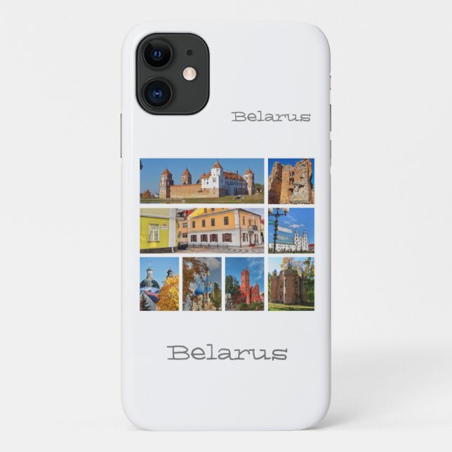 Belarus Collage Architecture Cities iPhone 11 Case (Back)