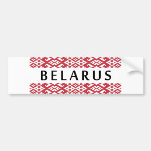 belarus country national symbol text folk motif bumper sticker
