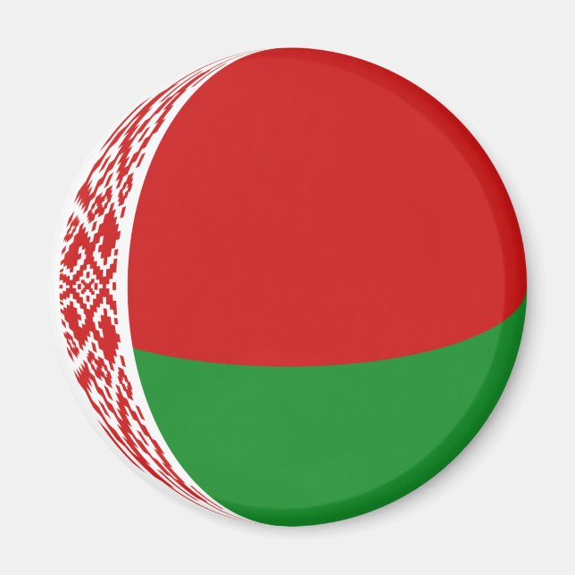 Belarus Fisheye Flag Magnet (Front)