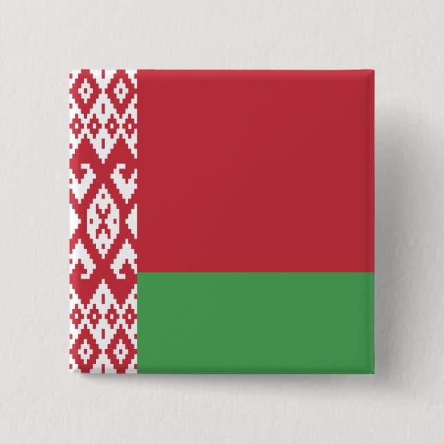 Belarus Flag 15 Cm Square Badge (Front)
