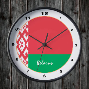 Belarus Flag, Belarus trendy fashion /design clock