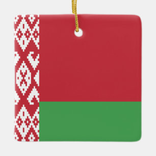 Belarus Flag Ceramic Ornament