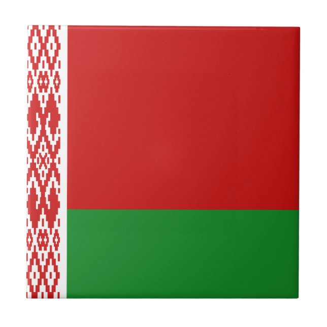 Belarus Flag Ceramic Tile (Front)