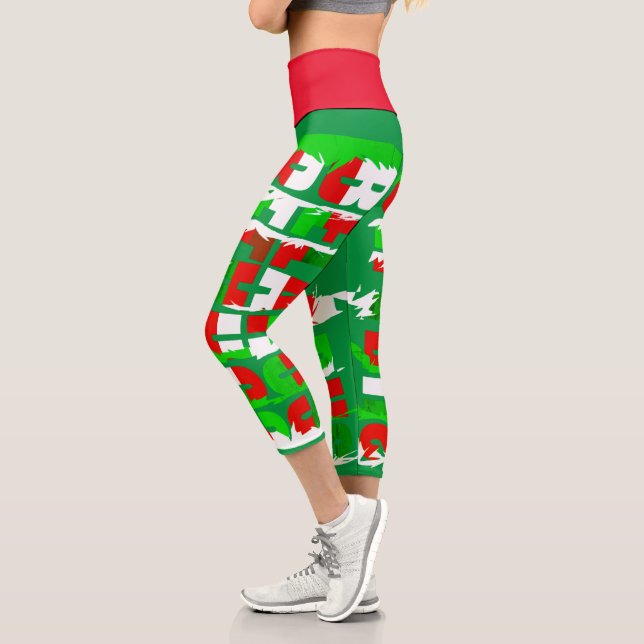 Belarus Flag Colours Stylised Leggings (Left)