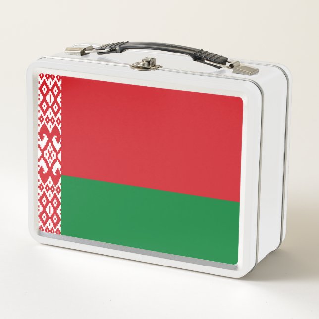 Belarus flag metal lunch box (Front)