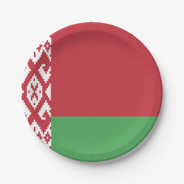 Belarus Flag Paper Plate (Front)
