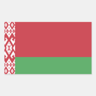 Belarus flag rectangular sticker