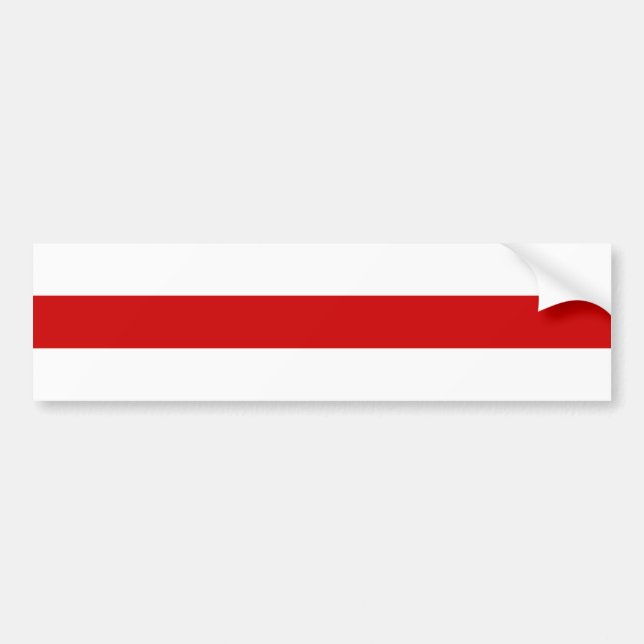 Belarus Flag (Red and White) Bumper Sticker (Front)