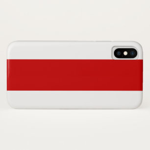Belarus Flag (Red and White) iPhone X Case