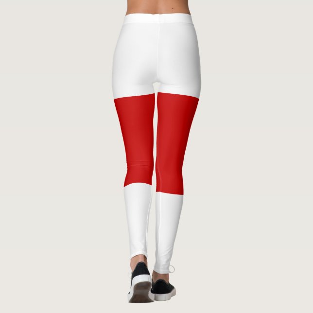 Belarus Flag (Red and White) Leggings (Back)