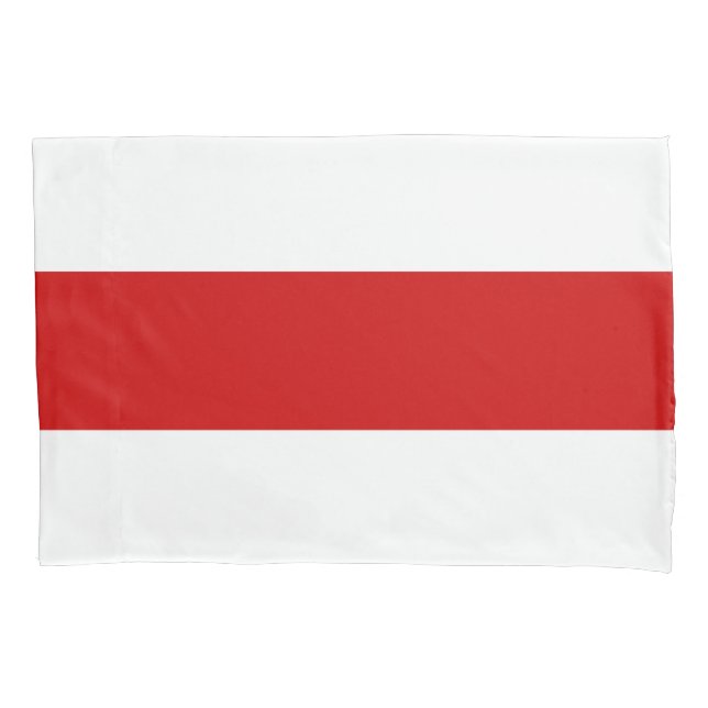 Belarus Flag (Red and White) Pillowcase (Front)