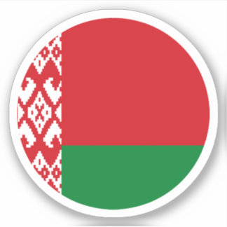 Belarus Flag Round Sticker