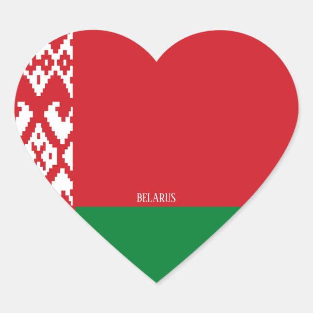 Belarus Flag Splendid Patriotic Heart Sticker (Front)