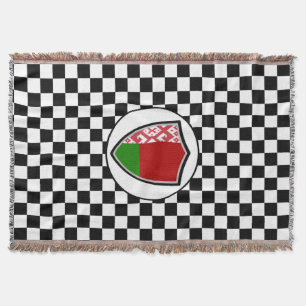 Belarus flag throw blanket