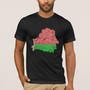 Belarus Flagcolor Map T-Shirt