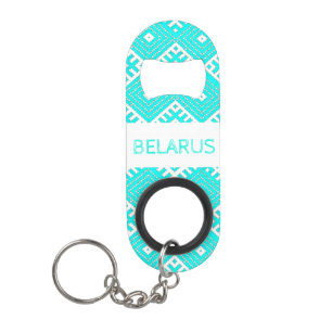 Belarus Folk Pattern Bottle Opener Keychain