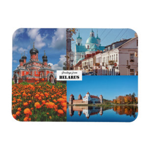 Belarus Greetings Gordno Mir Borisov Architecture Magnet