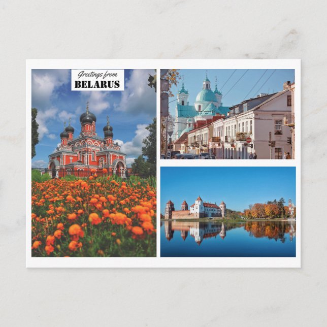 Belarus Greetings Nature Architecture Postcard (Front)