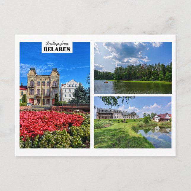 Belarus Greetings Nature Architecture Postcard (Front)