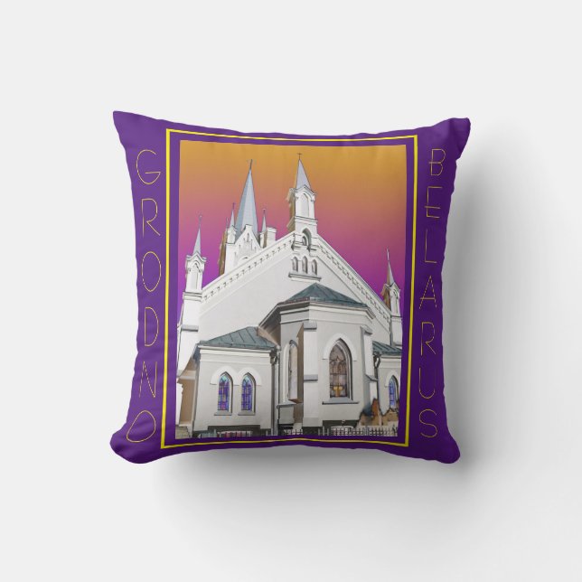 Belarus Grodno Architecture Cushion Throw Pillow (Front)