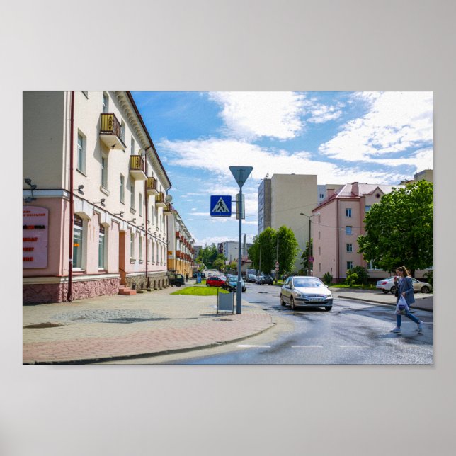 Belarus Grodno City Cityscape Architecture People Poster (Front)