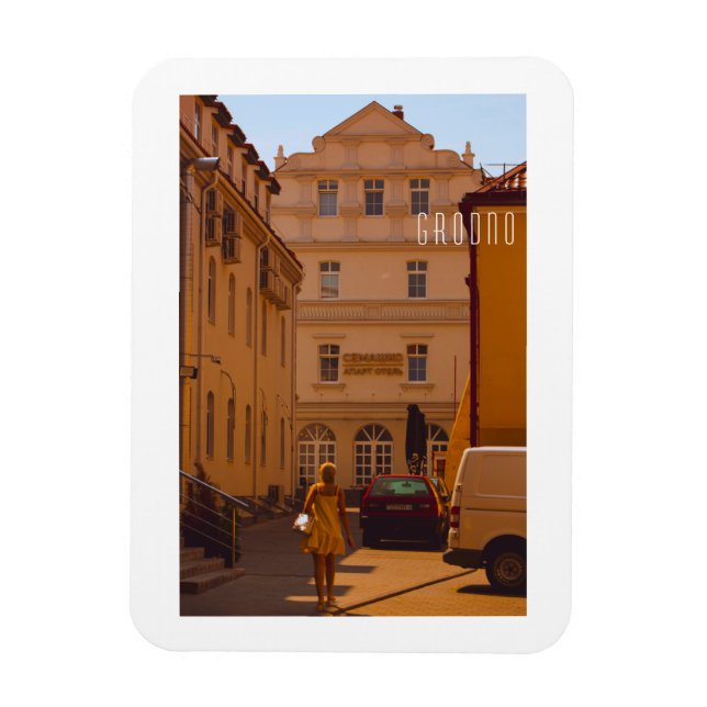 Belarus Grodno Cityscape City Architecture Magnet (Vertical)