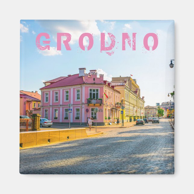 Belarus Grodno Cityscape City Architecture Magnet (Front)