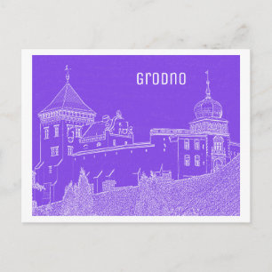 Belarus Grodno Cityscape City Castle Architecture  Postcard