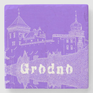 Belarus Grodno Cityscape City Castle Architecture  Stone Coaster