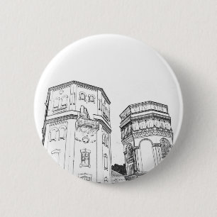 Belarus Grodno Water Towers 6 Cm Round Badge