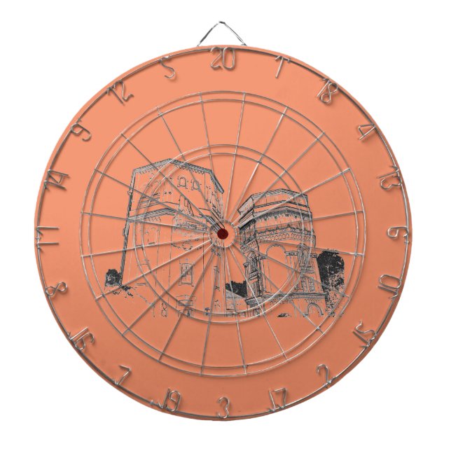 Belarus Grodno Water Towers Dartboard (Front)