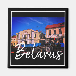 Belarus Hrodna Architecture Tractor Magnet