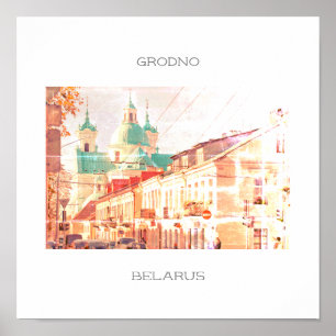 Belarus Hrodna Grodno Architecture Poster