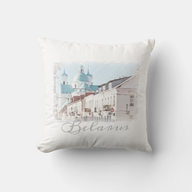 Belarus Hrodna Grodno Architecture Throw Pillow (Front)
