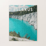 Belarus Illustration Travel Art Vintage Jigsaw Puzzle<br><div class="desc">Belarus vector artwork design. Belarus,  a hidden gem in Eastern Europe,  is home to stunning mediaeval castles,  vibrant cities,  and vast natural landscapes.</div>