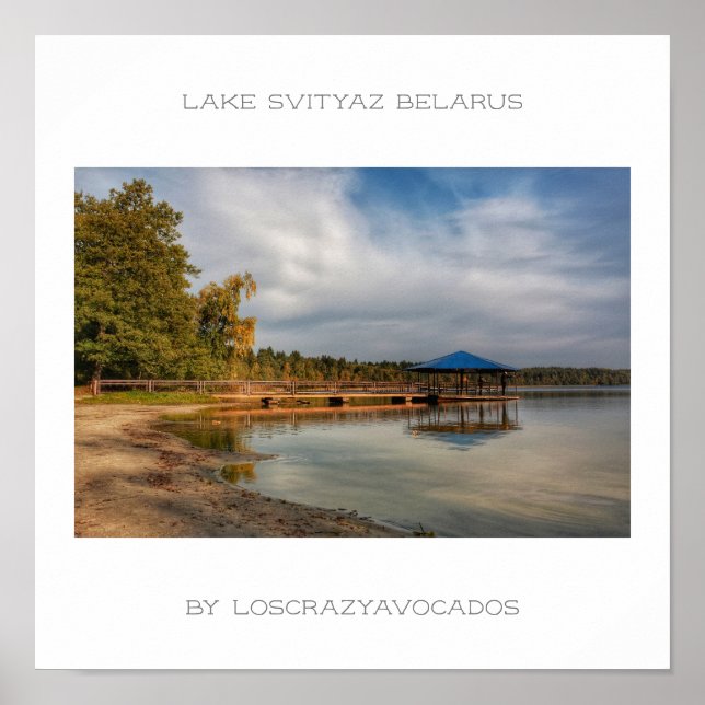 Belarus Lake Svityaz Landscape Nature Poster (Front)