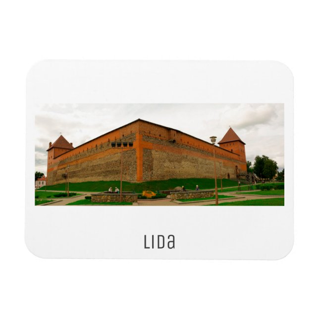 Belarus Lida Cityscape City Castle Architecture Magnet (Horizontal)