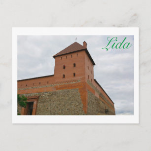 Belarus Lida Cityscape City Castle Architecture Postcard