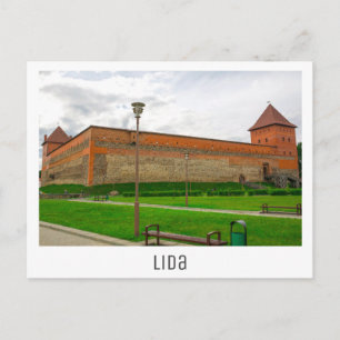 Belarus Lida Cityscape City Castle Architecture Postcard