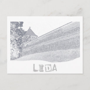 Belarus Lida Cityscape City Castle Architecture Postcard