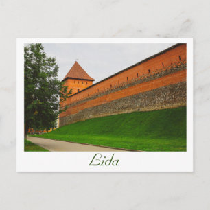Belarus Lida Cityscape City Castle Architecture Postcard