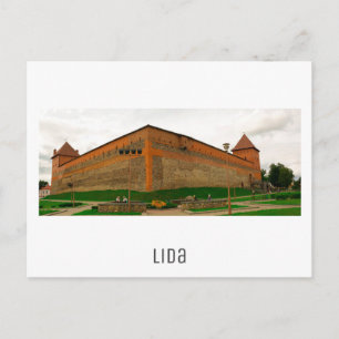 Belarus Lida Cityscape City Castle Architecture Postcard