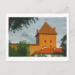 Belarus Lida Cityscape City Castle Architecture  Postcard